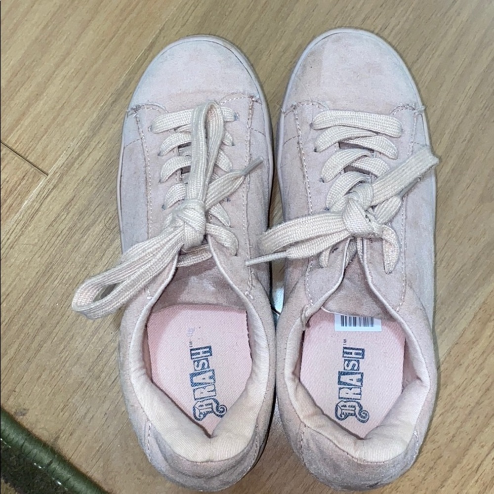 Baby pink shoes